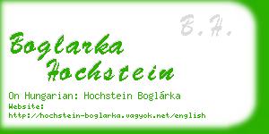 boglarka hochstein business card
